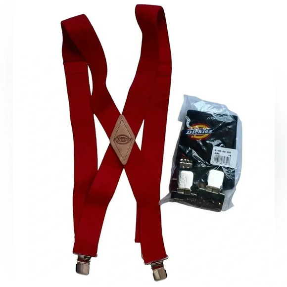 NEW Dickies Men's Straight Clip Adjustable X Back Suspenders (Lot of 2) - Picture 5 of 6